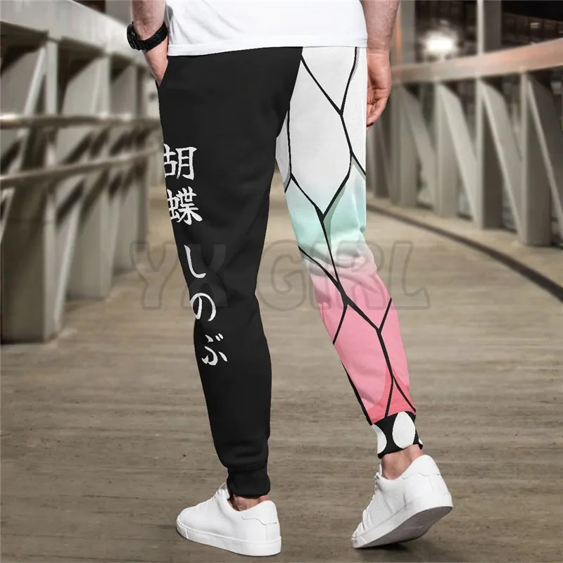 Demon Slayer Shinobu Fashion Jogger Pants 3D Printed Casual Men Jogging Trousers New Streetwear Autumn Loose Sports Pants