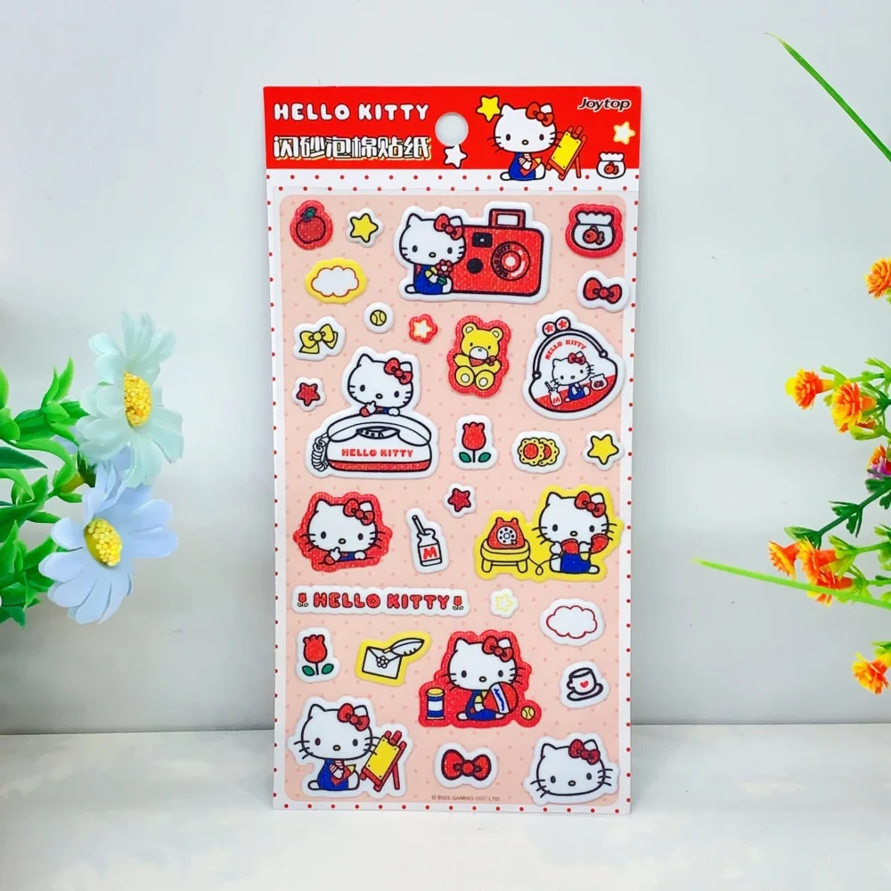 Oryginalne naklejki Sanrio Hello Kitty KT Cat Dekoracja Laptop Telefon Notatnik Etykiety Artykuły Papiernicze Naklejki Zabawka Prezent dla Dziewczyn