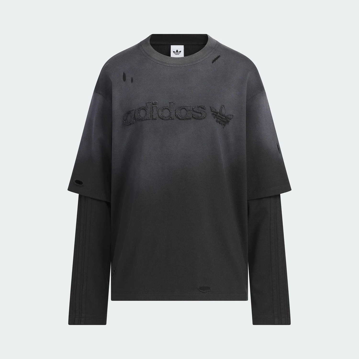 Adidas genuine clover women's 2-in-1 retro round neck top KS6112