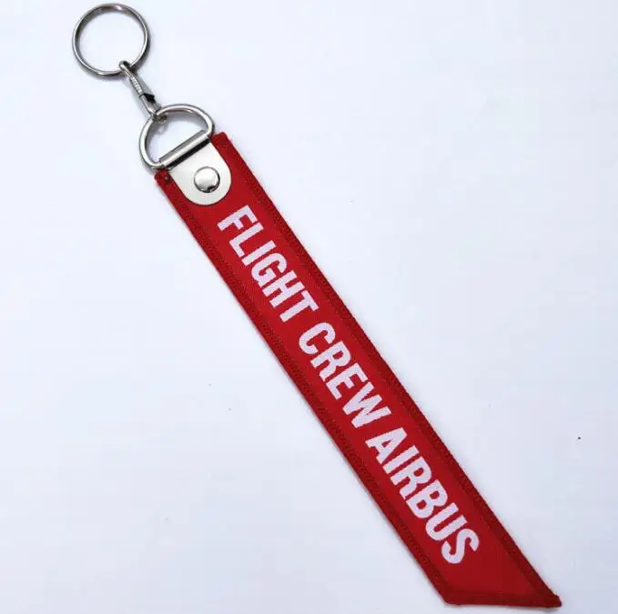 airbus keychain llavero Aviation Gifts Auto Embroider Key Ring Aviation Gifts Key Ring Tag Fobs Customized Keychains
