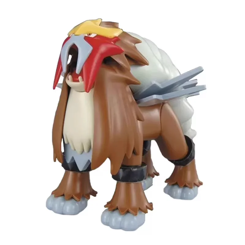 Figurines Pokémon originales Bandai ​ ​ Entei ​ ​   Figurines d'action Anime, jouets à assembler, modèle de collection, ornements, cadeaux pour enfants