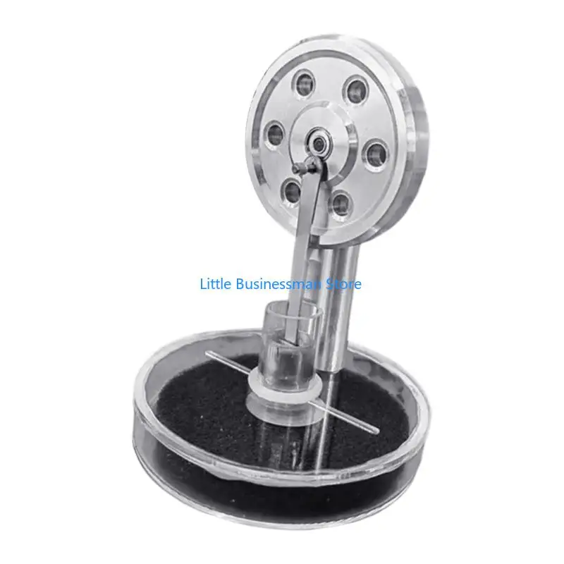 Niedrigtemperatur-Stirlingmotor-Modell, Metall-Zink-Mischung, Rad läuft mit Wärmequelle für kontinuierlichen 24-Stunden-Betrieb – Detail 3