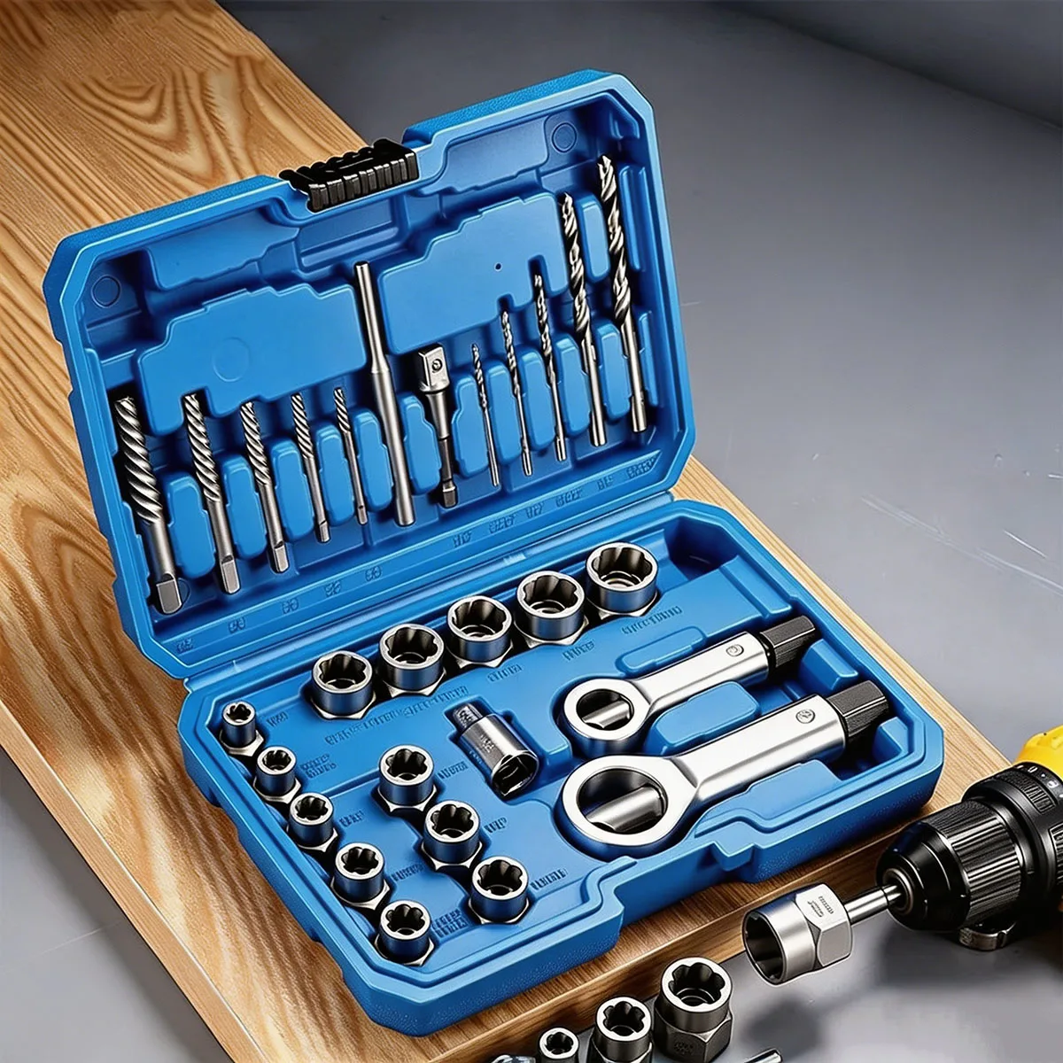 Multi Spline Nut Bolt Extractor Set Broken Screw Remover Tool High Strength Alloy Steel for Rusted Stripped Damaged Fasteners