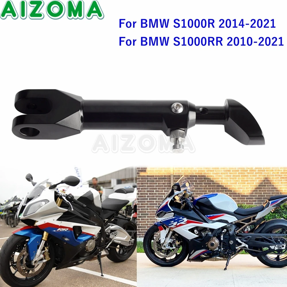 Motorcycle Side Kickstand Adjustable Parking Racks For BMW S1000RR 2010-2021 S1000R 2014-2021 S 1000RR Black Kick Stand Holder