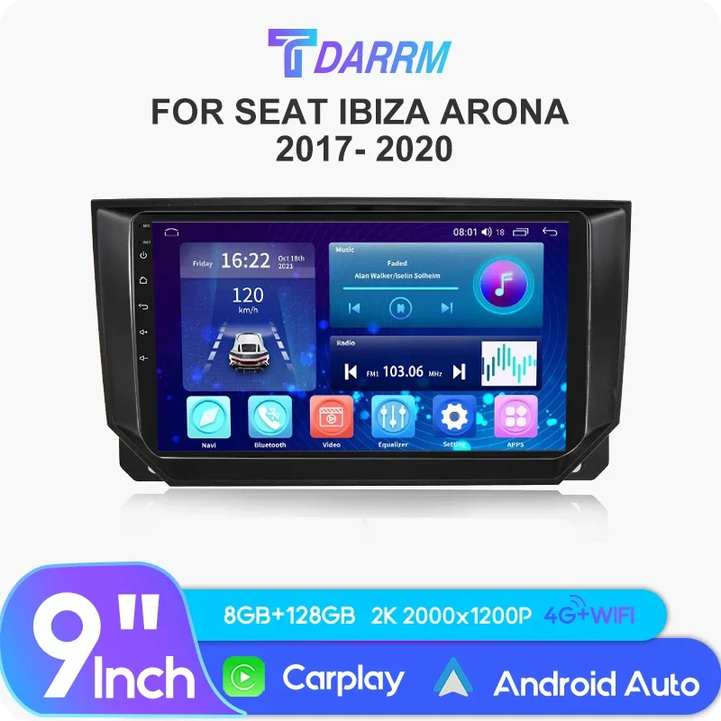 

Android 12 Carplay Car Radio Automotivo Multimedia For Seat Ibiza Arona 2017- 2020 Navigation WiFi/4G GPS Multimedia Player