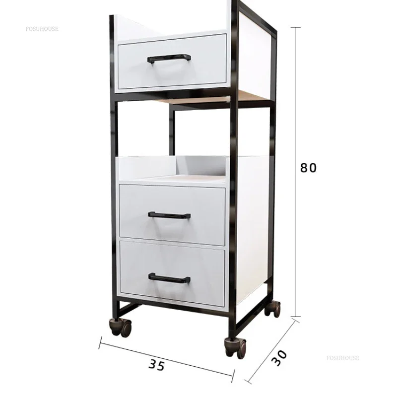 

Barber Shop Tool Cabinet Hair Salon Special Salon Trolleys Multi-functional Storage Rack with Drawer Barber Shop Auxiliary Cart