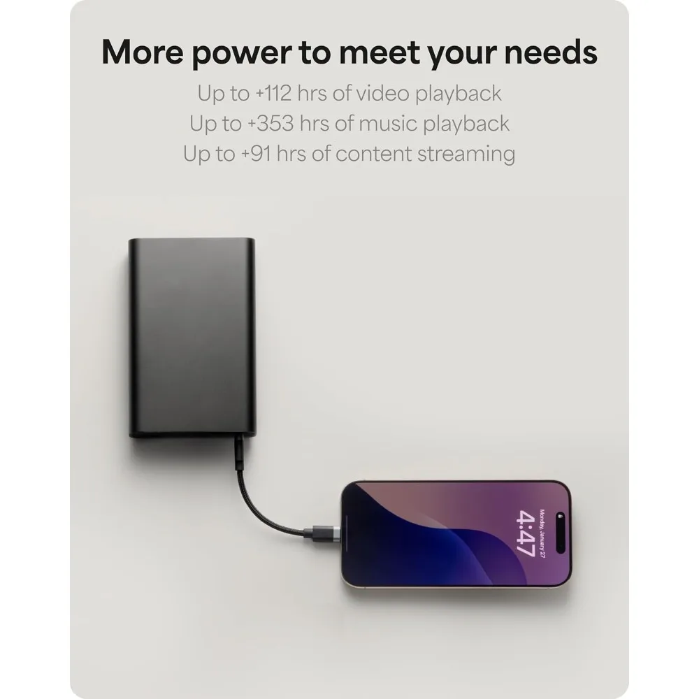 بنك طاقة USB-C عالي السرعة بقدرة 20,000 مللي أمبير في الساعة مع مخرج 45 وات، يشحن 3 أجهزة في وقت واحد، يوفر رسوم هاتف متعددة