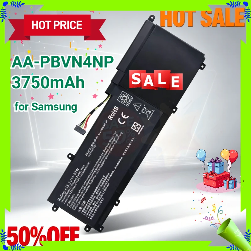AA-PBVN4NP 15.2V 57Wh Laptop Battery for Samsung Ativ Book 6 15.6" NP670Z5E NP670Z5E-XD2 NP670Z5E-X01RU NP670Z5E-X01 X01CZ