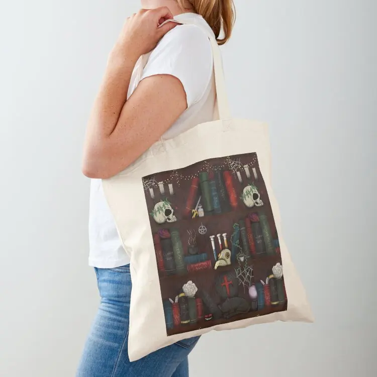 

Bookshelf of WitchCraft and Oddities Tote Bag tote bag university reusable grocery bags Shopper handbag Gift bag
