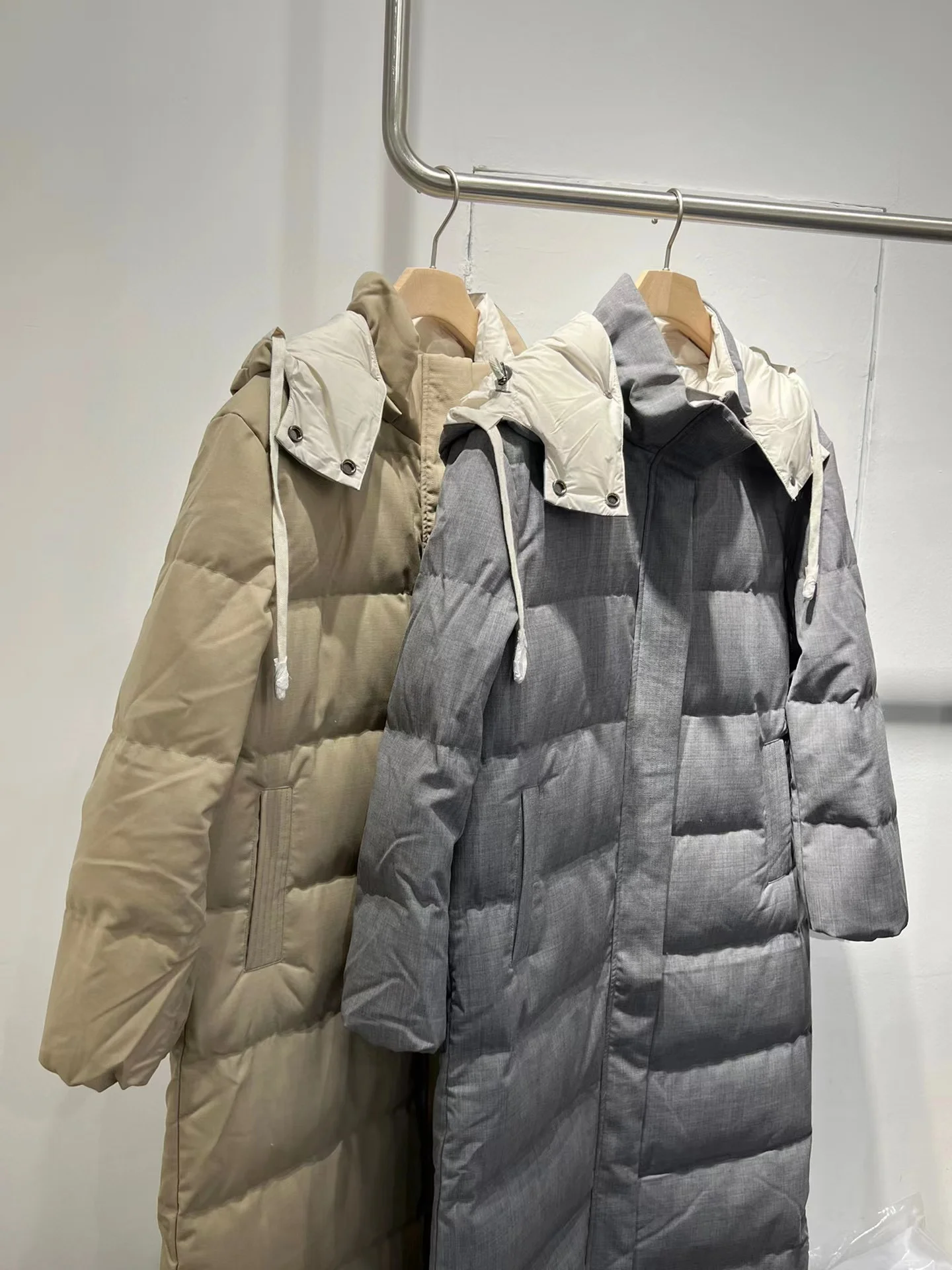 Long Quilted Down Coat, High Quality, Casual Style