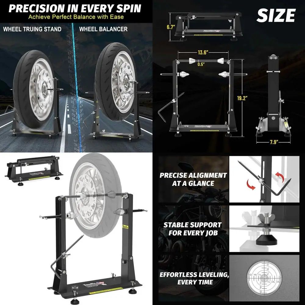 

Подставка для балансировки колес мотоцикла, сверхмощный одноосный инструмент для балансировки колес для статического и динамического выравнивания шин, балансир для Sp