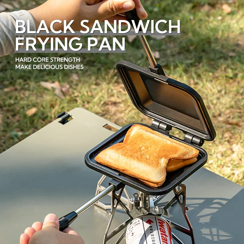 Campingmoon Aluminum alloy  fry baking toast bread tong maker heater outdoor bakeware camping cooker toast Sandwich pan maker