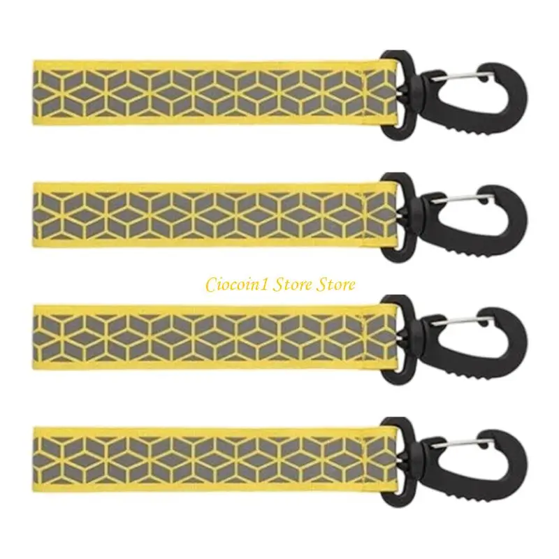 A3PC 4 قطعة عالية الوضوح انفصال سلسلة مفاتيح عاكسة حزام لركوب الدراجات التنزه معدات السلامة في حالات الطوارئ الحماية الليلية