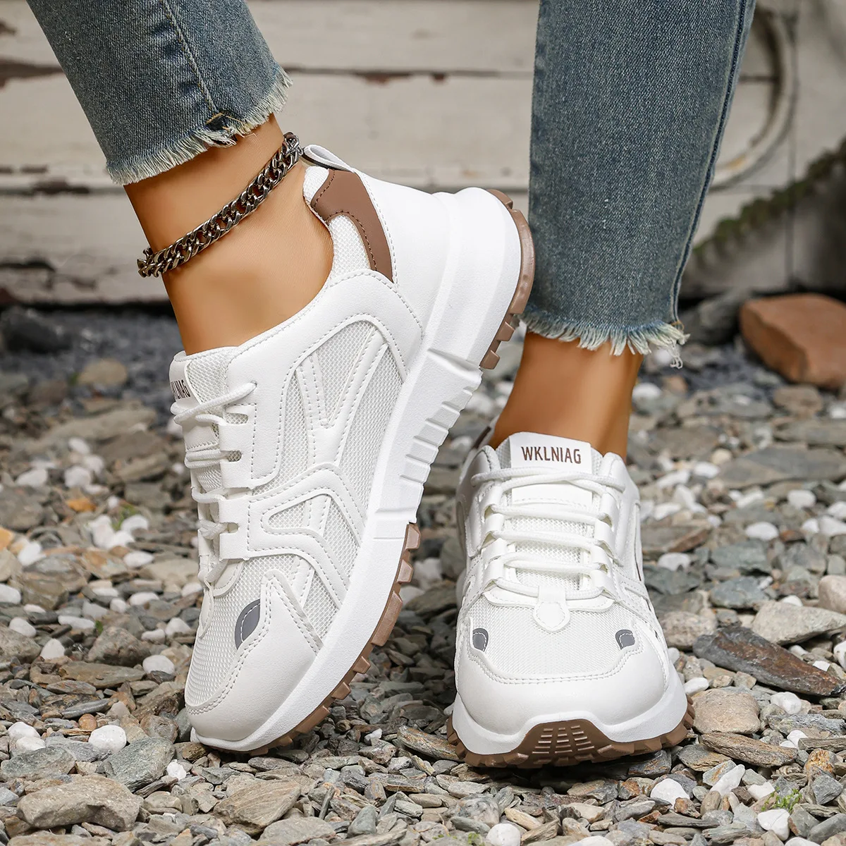 

Women's Retro Running Shoes Spring New Style Thick-Soled Comfortable Versatile Breathable Sports Casual Shoes