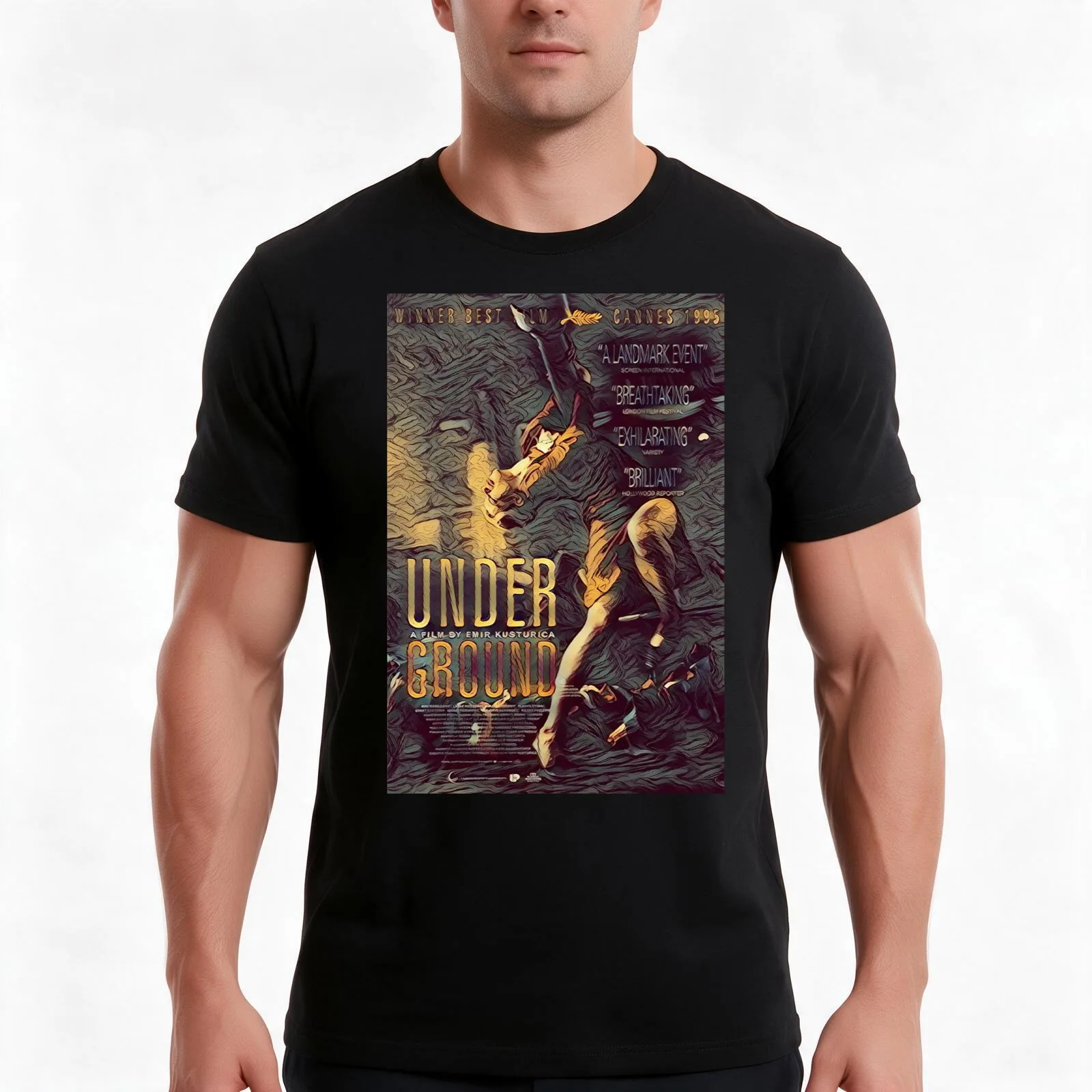 Underground by Emir Kusturica T-Shirt, Summer Casual Cotton Tee, Oversized Streetwear Tops, Vintage Graphic Print, 100% Cotton