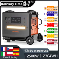 Q2402M 2500W Pure Sine Wave Power Station 12Output Ports Energy Storage Power Station Solar Charge 1.5h Full Charge With Trolley