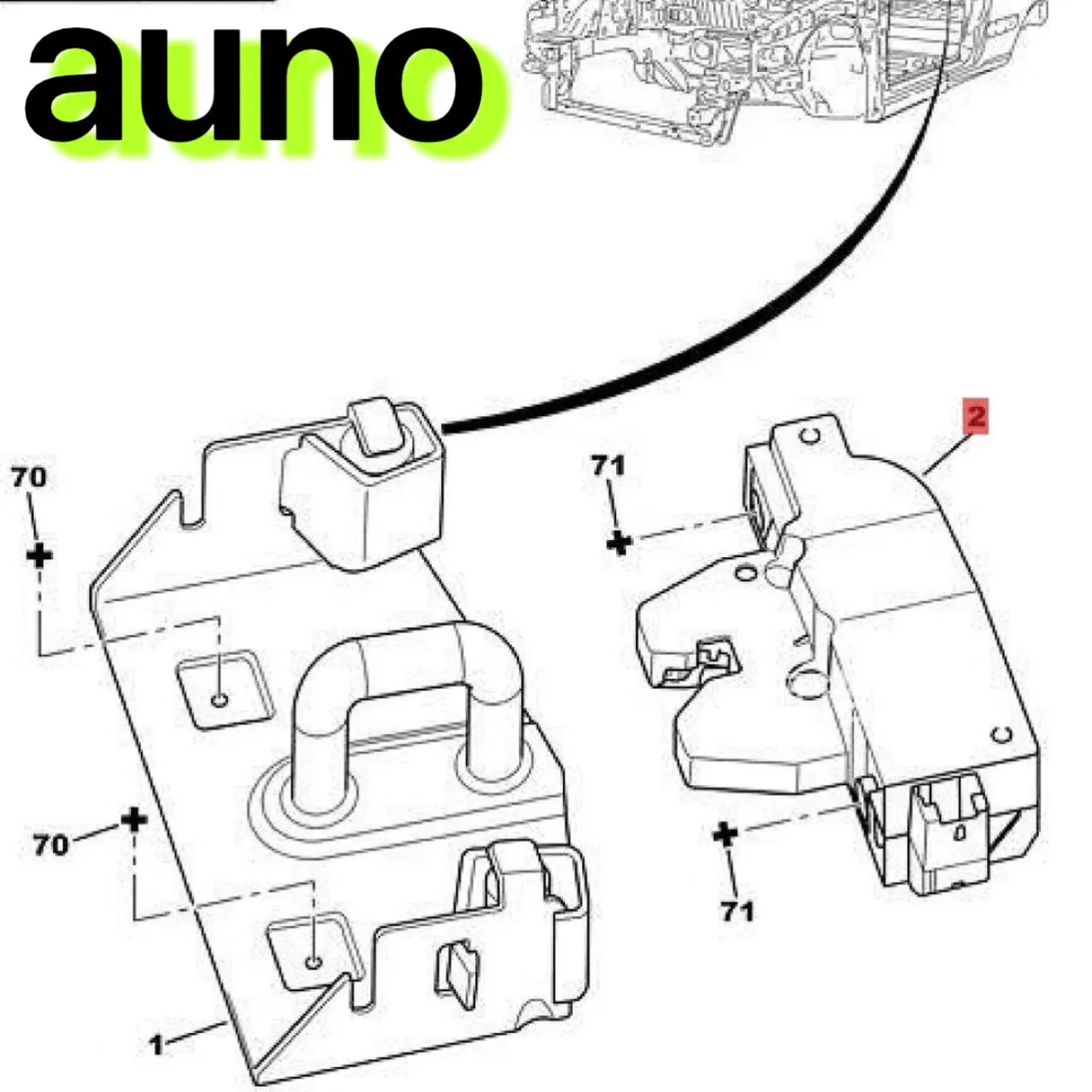 2Pcs for Citroen Sega C4L New Elysee C5 For Triumph C4 Sega Picasso Trunk Lock, Back Door Lock Block
