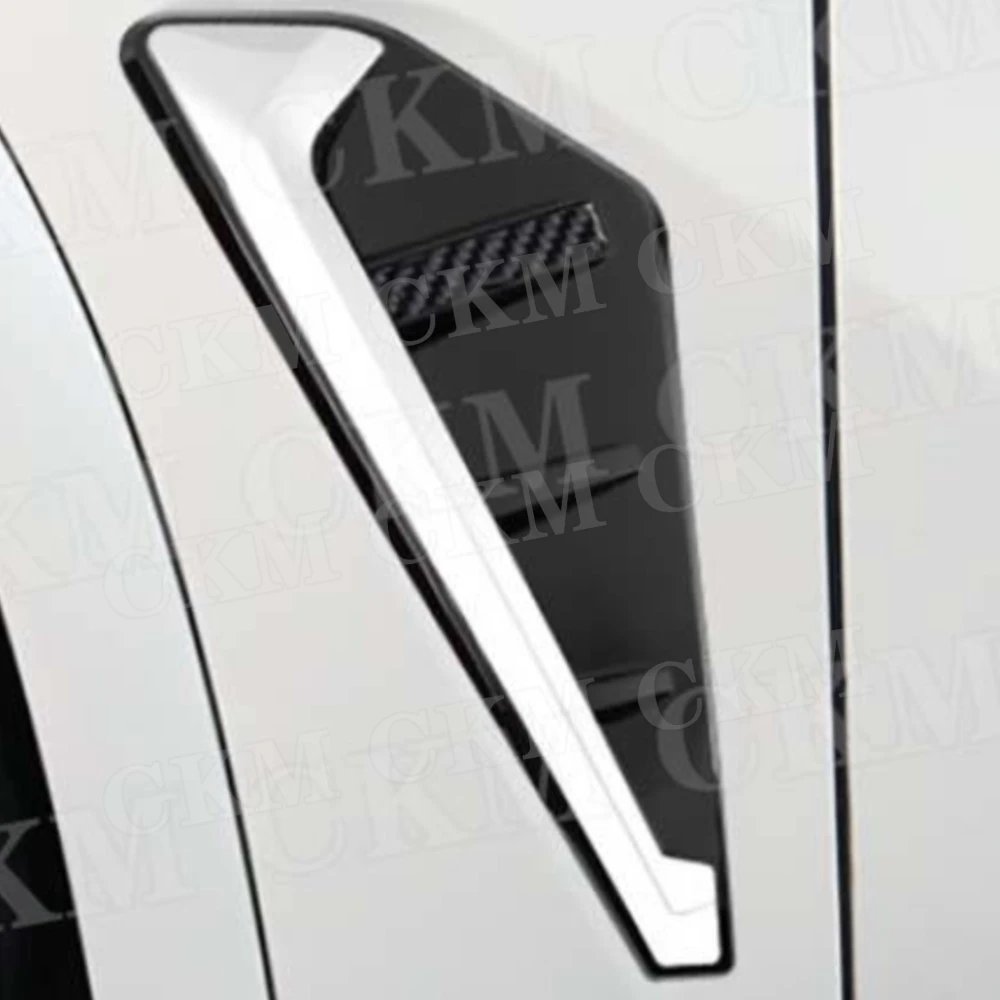 

CKMUUER For BMW X5 G05 M Sport 2019 + 2Pcs Front Side Wing Fender Air Guide Vent Grill Grille Hole Emblem Cover Auto