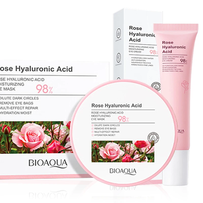 

60pcs/box BIOAQUA Rose Hyaluronic Acid Eye Mask Eye Cream Anti Dark Circles Eye Bags Moisturizing Firming Eye Patches Skin Care