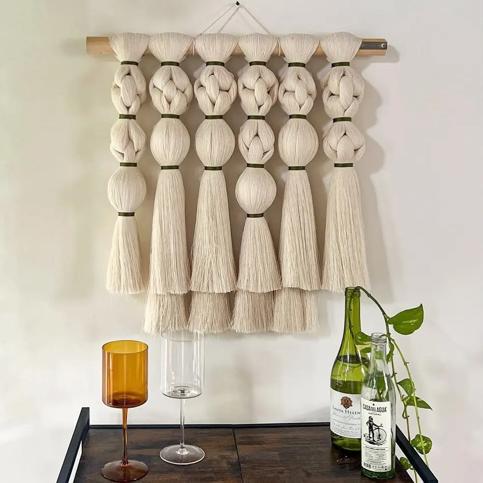 

Eco-Friendly Sphericity Macrame Wall Hanging, Handmade Tapestry Art Decor for Living Room and Bedroom