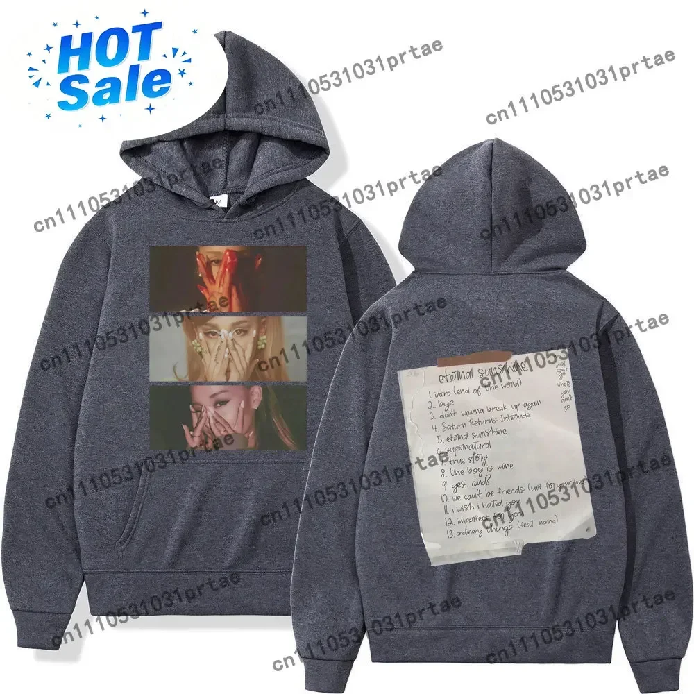 Ariana Grande Eternal Sunshine Inspired Album Print Hoodie Men Women Fashion Pullover Long-sleeved Casual Aesthetic Sportswear b