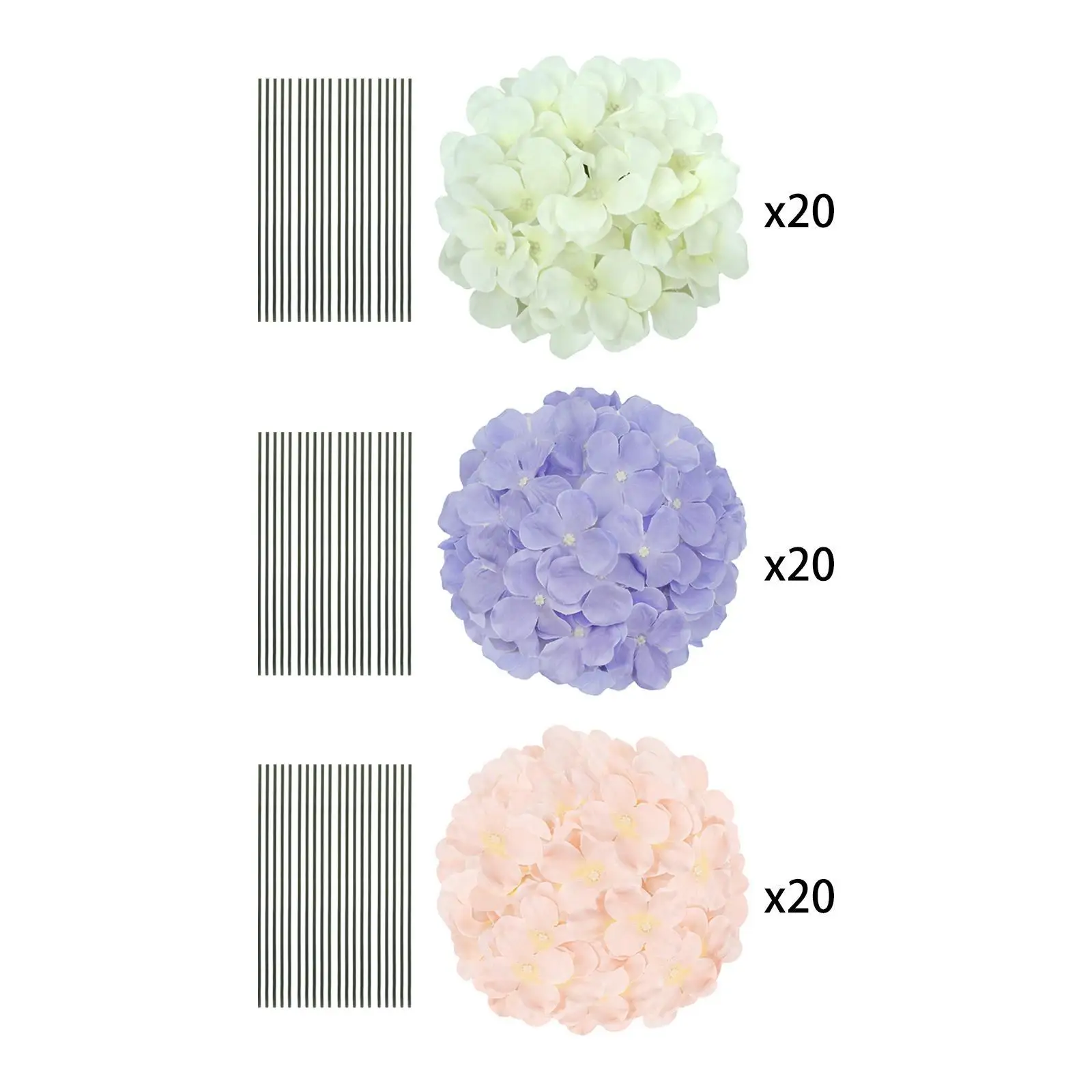 

Hydrangea Artificial Flowers DIY Fake Flowers Photography Props Fake Flowers Heads for Home Wedding Wall Baby Shower Background