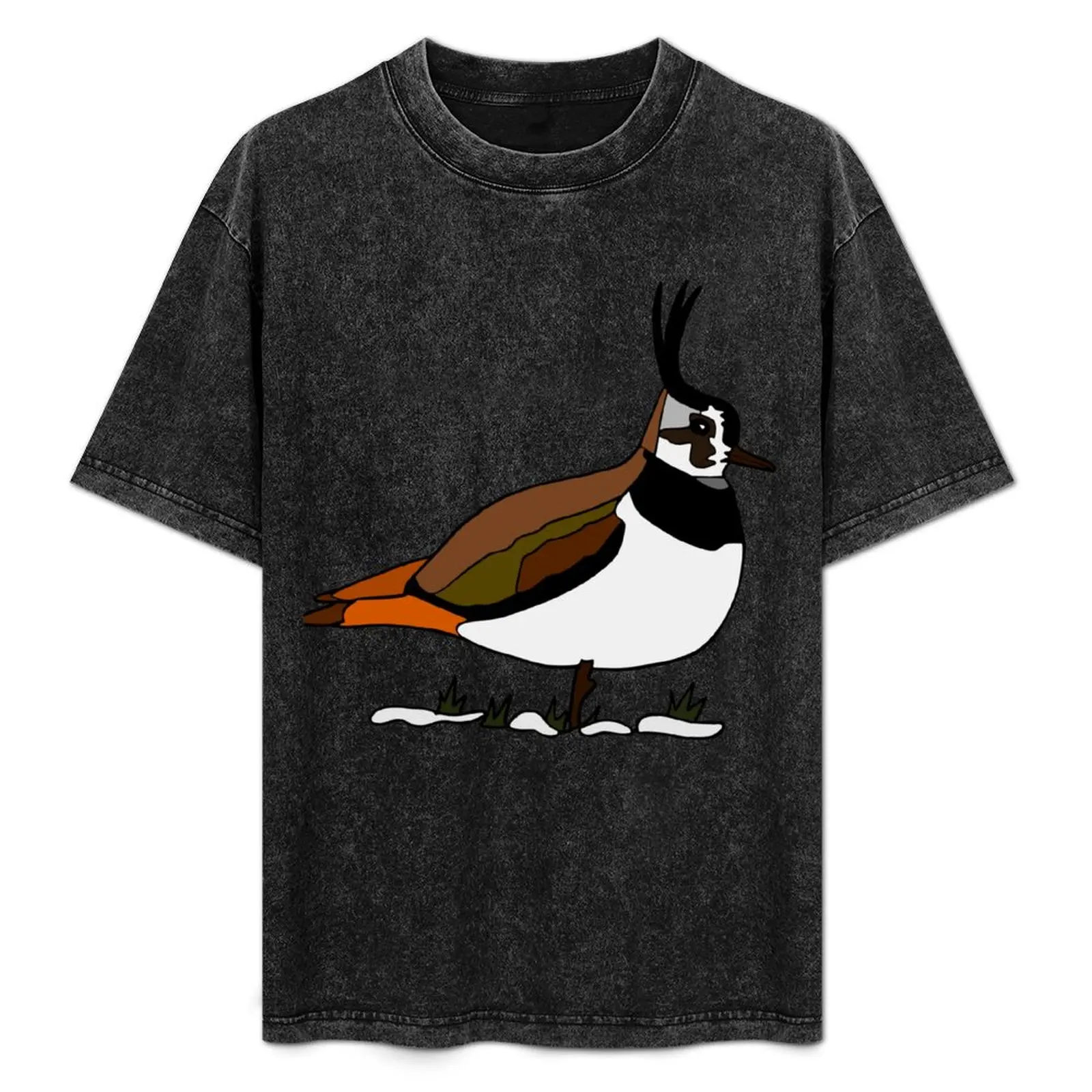 Lapwing in the snow T-Shirt oversize t-shirts man custom t-shirts anime custom shirt T-shirts for men cotton