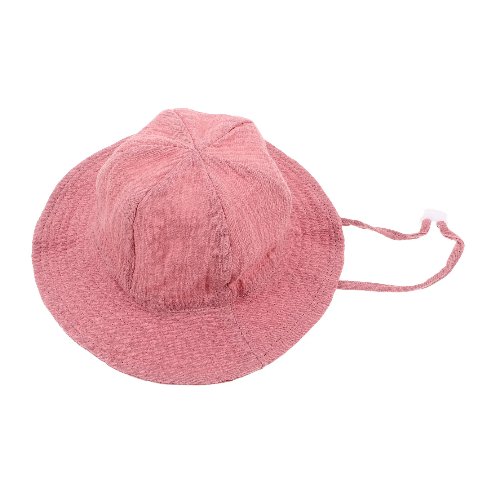Baby Cotton Wide Brim Bucket Hat Soft Breathable Adjustable Sun Protection Summer Beach Infant Toddler Boys Girls