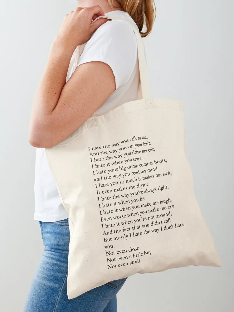 10 things I hate about you Tote Bag the tote bag Fabric bag Canvas Tote