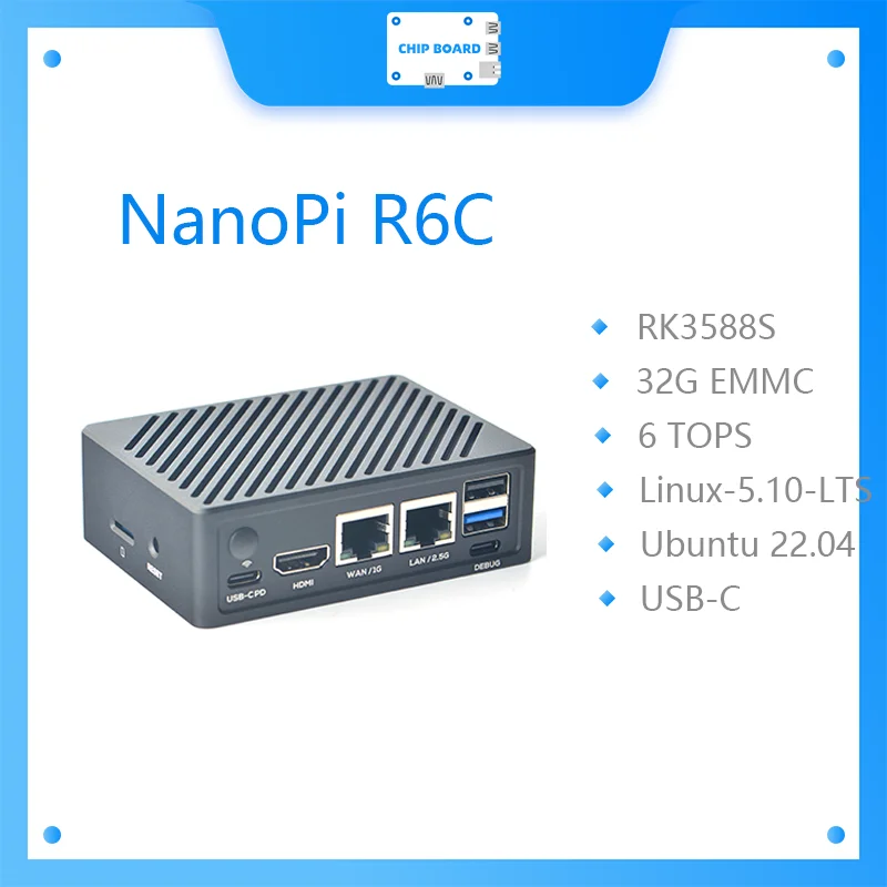 NanoPi R6C Routing Development Board 2.5G Gigabit RK3588S 4+32 8+32GB SSD expansion