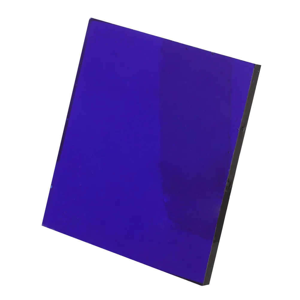 Feuilles de verre bleu cobalt à réaction de couleur à la flamme pour expériences de chimie, outil éducatif de laboratoire, haute résistance à l'usure, fiable