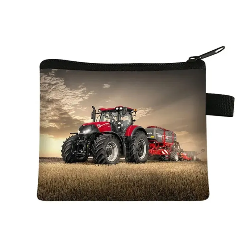 Tractor Print Coin Purse Storage Bag - alternate angle