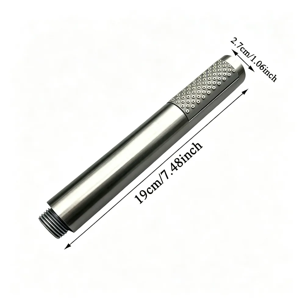 Sleek High Pressure Handheld Shower Head - Polished Finish Single-Function for Daily Bathing & Showering