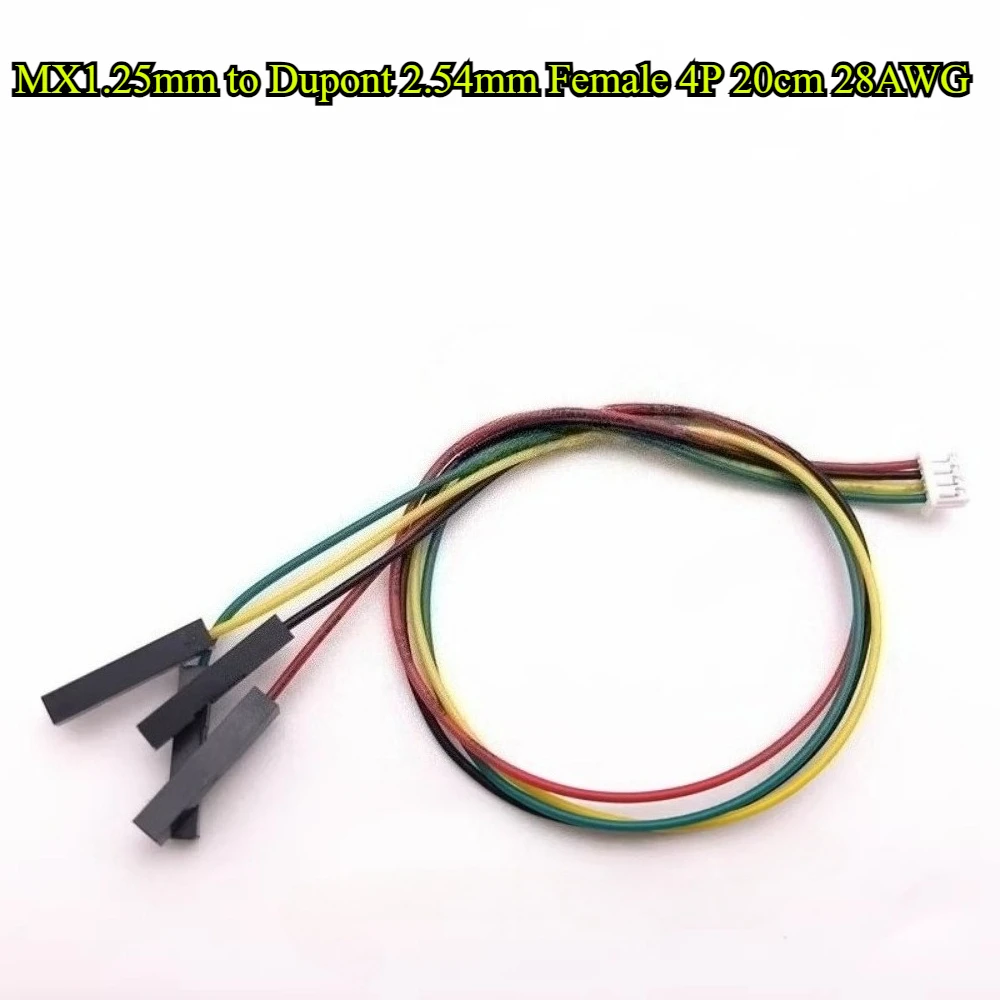 สายแปลง MX1.25 มม. เป็น Dupont 2.54 มม. ตัวเมีย 2P/3P/4P/5P/6P สายเชื่อมต่อ Dupont ความยาว 20 ซม. 28AWG สายต่อขยายอิเล็กทรอนิกส์