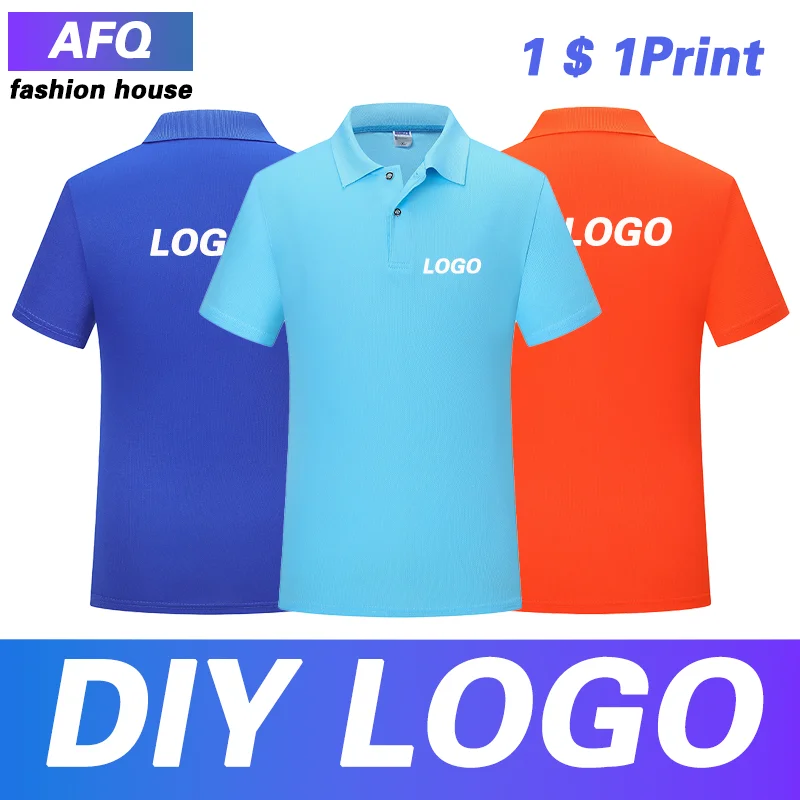 Polo shirt overalls custom T-shirt short sleeve lapel overalls embroidery summer clothing printed logo