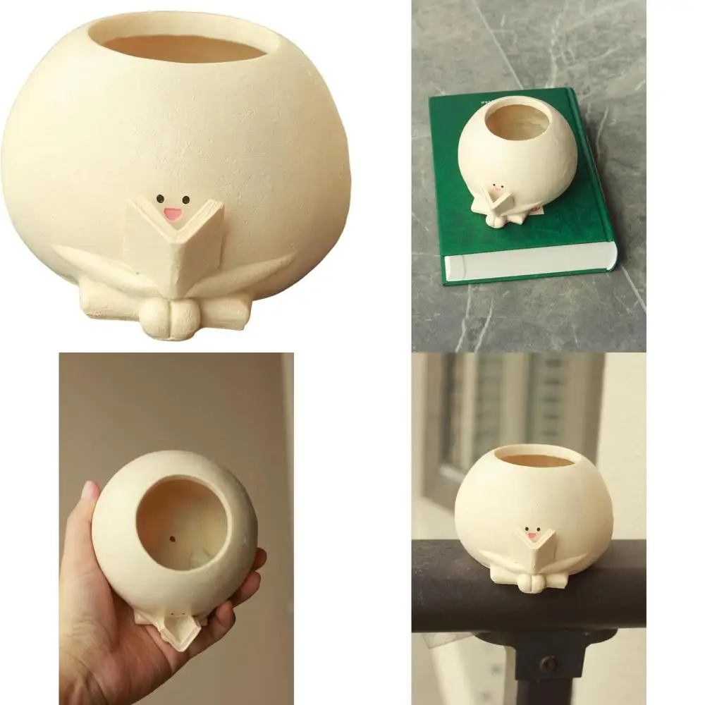 

Книжный кашпо Цветочный горшок Кашпо для уличных растений Кашпо для суккулентов - бежевый