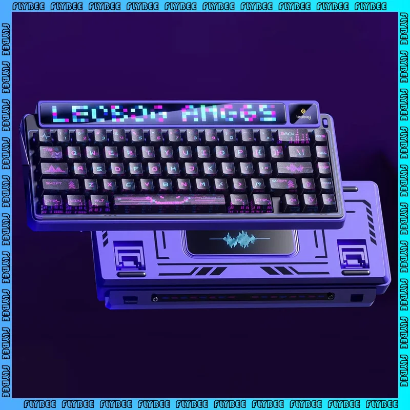 

LEOBOG AMG65 Механическая клавиатура со светодиодным TFT-экраном, 3 режима RGB, игровая клавиатура с горячей заменой, аксессуары для компьютерных геймеров, подарки