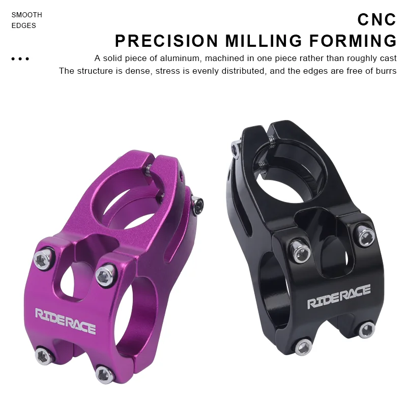 RIDERACE Bicycle Stem 45m Short MTB Mountain Bike Riser Aluminum Alloy Cycling 28.6 Front Fork Stem for 31.8mm Handlebar Parts