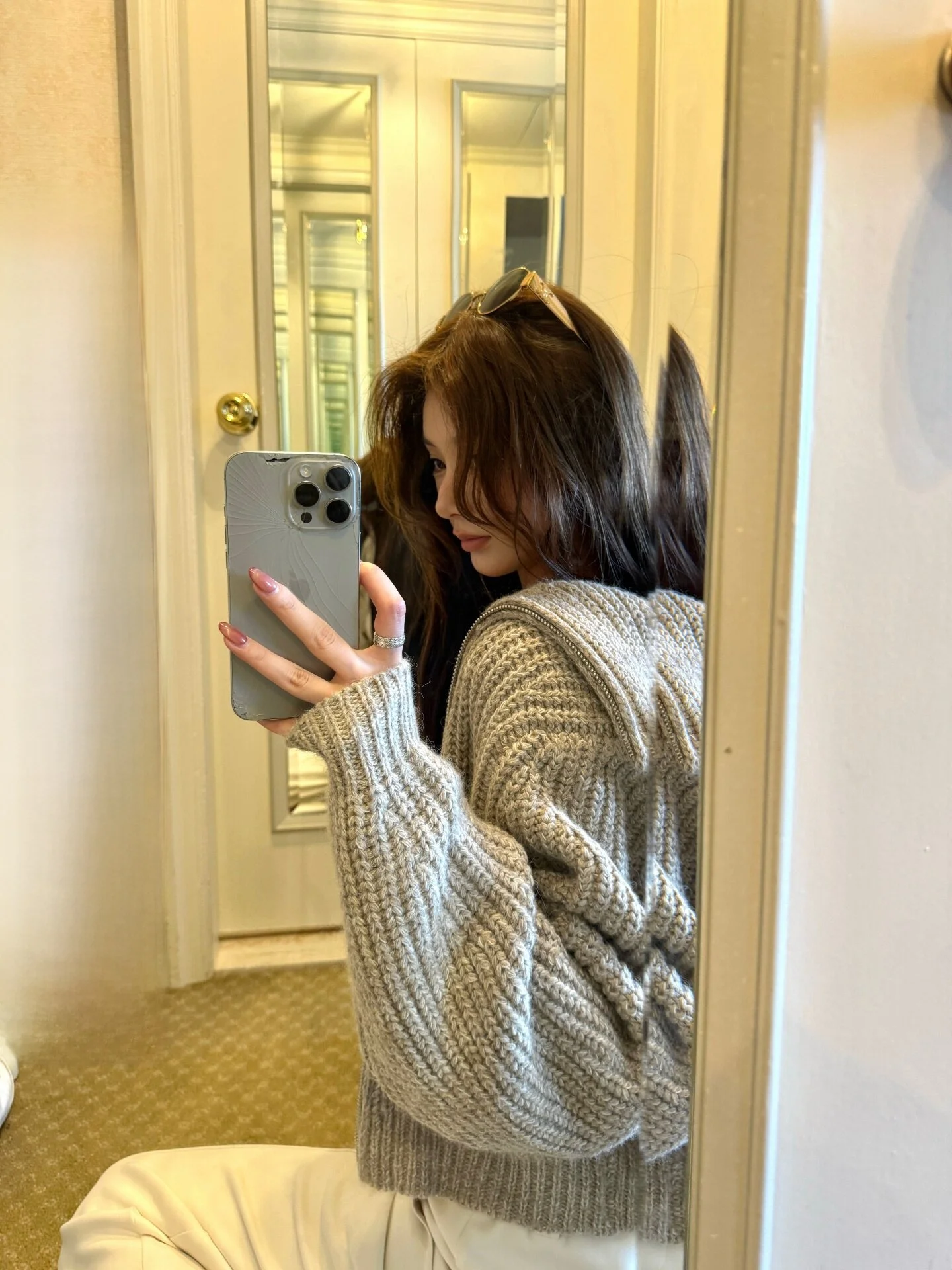 

Вязаный кардиган Yangzifan Lemair из тяжелой шерсти с четырехцветной окраской, на молнии, мягкий, с длинными рукавами, женский