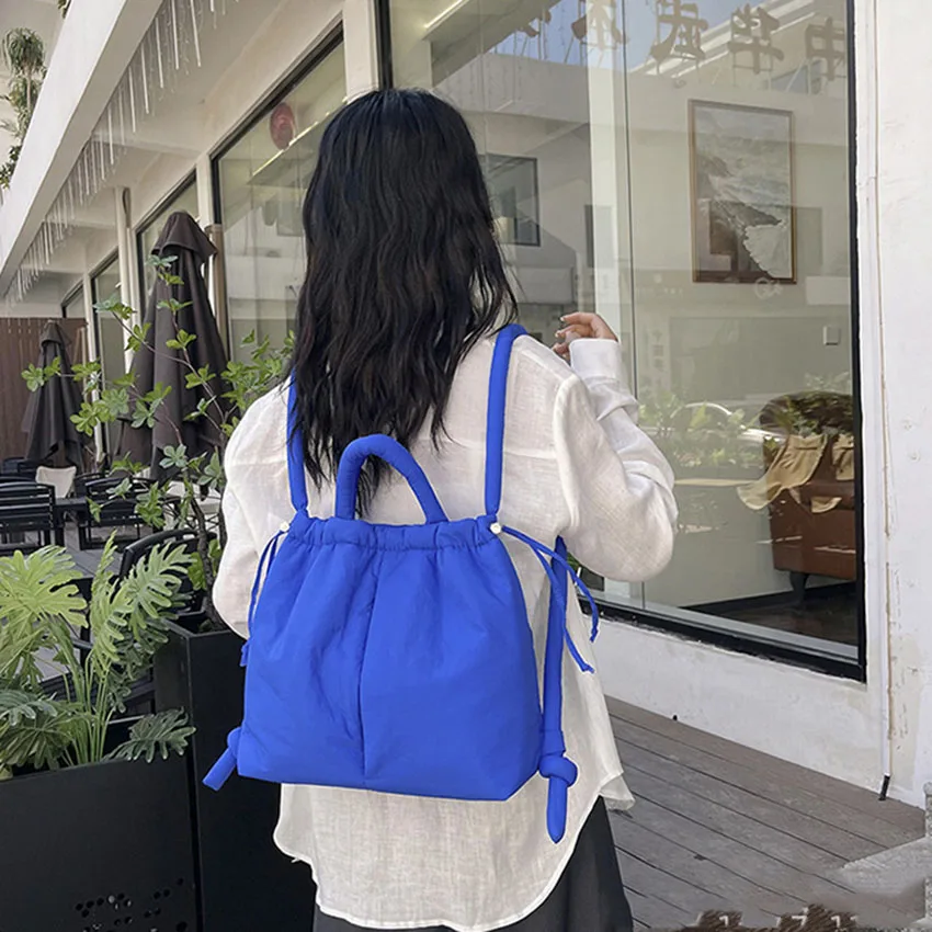 

Новая корейская модная тканевая сумка на плечо, мягкая пуховая сумка через плечо, мини-тоут, кошельки для женщин, сумки подмышки, сумки и кошельки