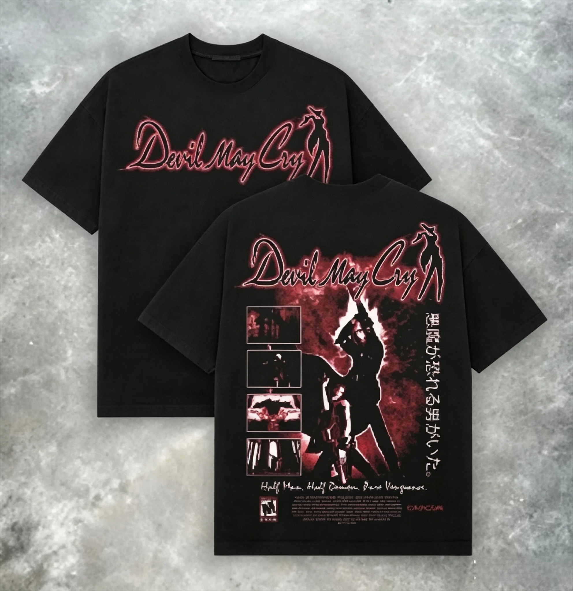 Vintage Devil May Cry Tee Retro Game T-shirt Cotton Men Women Short Sleeve High Quality Male Female Clothing Streetwear Y2K