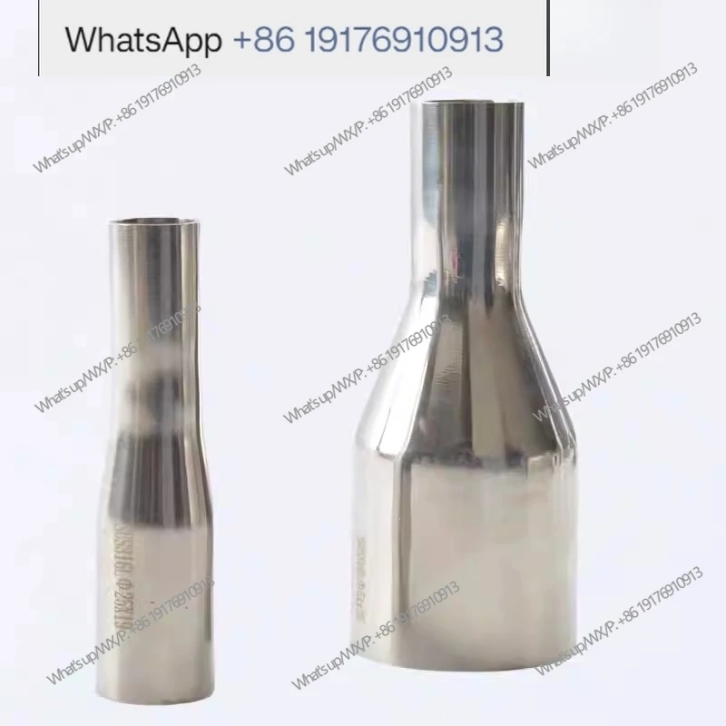 2PCS Stainless steel lengthened variable diameter 304 316L welding size head automatic welding reducer bell mouth adapter