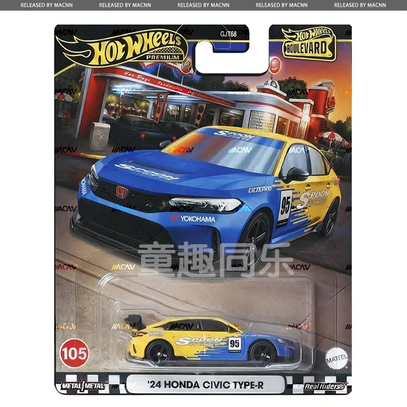 Hot Wheels Model samochodu Garden Route 21. Żelazne dno Ford Porsche Honda Civic Wózek ze stopu Model Dekor Kolekcjonerskie zabawki Prezent