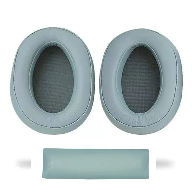 เปลี่ยนแผ่นรองหูฟัง + สำหรับ Sony MDR-100ABN WH-H900N หูฟังแผ่นรองหูฟังหูฟังฟองน้ำหูฟัง AKG อะไหล่ซ่อมสีดำสีเขียว