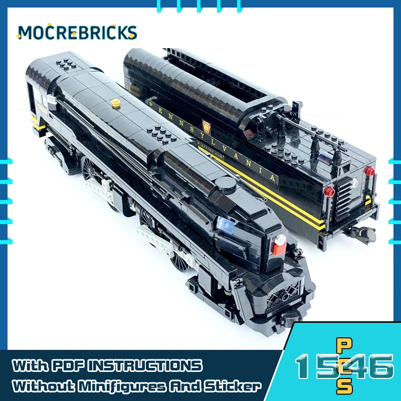 City Traffic Steam Locomotive Pennsylvania Railroad T1 MOC Building Blocks High-Tech Assembly Model Bricks Toys Kid Gifts