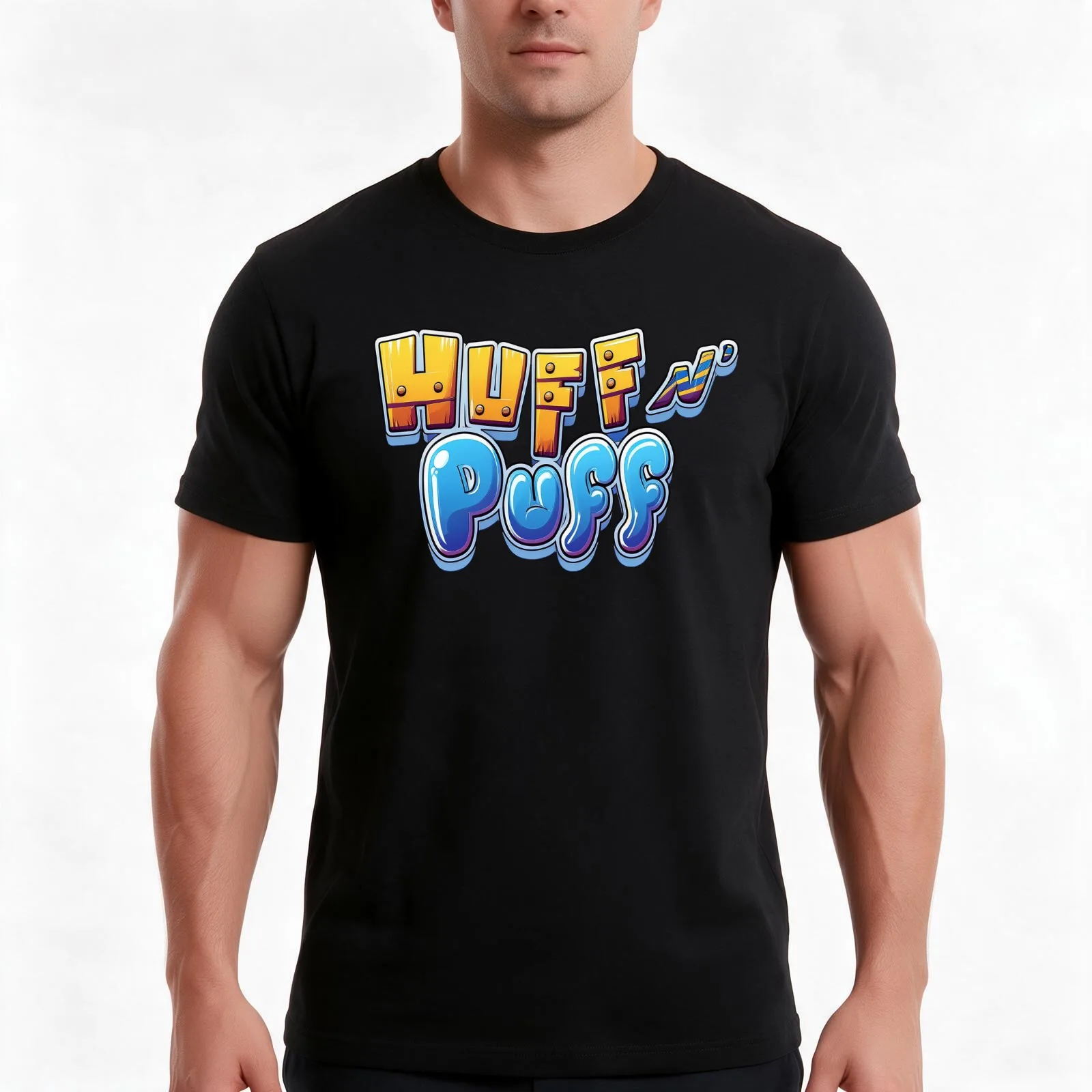 Huff N Puff Slot Machine Tribute T-Shirt, Summer Casual Cotton Tee, Oversized Streetwear Tops, Vintage Graphic Print