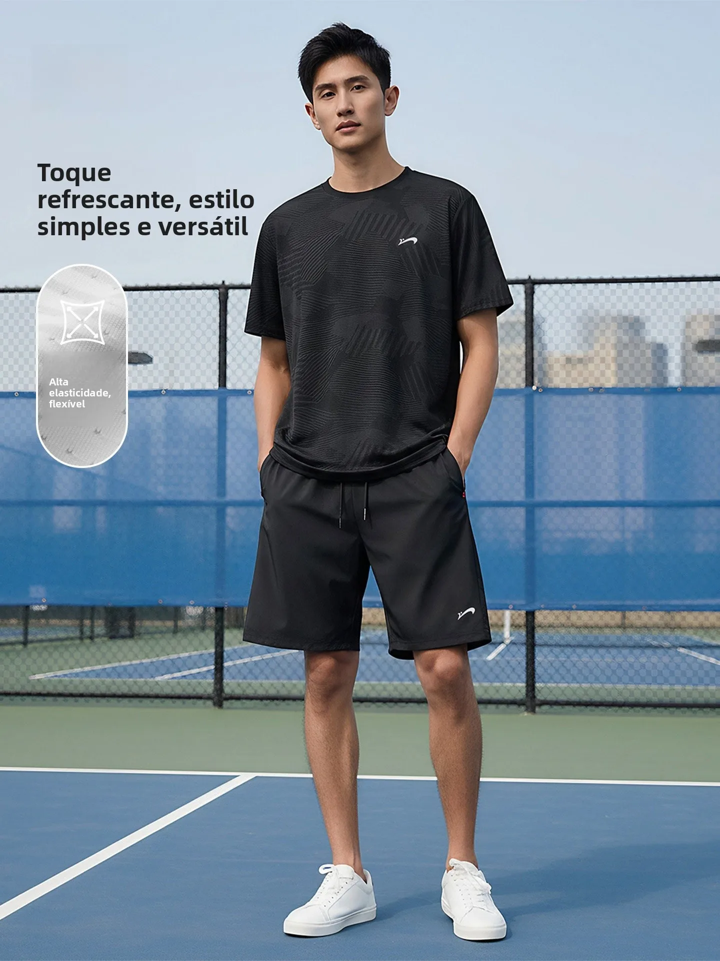 qui-dry-ice-silk-ort-sve-set-men's-summer-sports-long-pants-five-quarter-tee-piece-suit-casual-youth-nylon-lycra