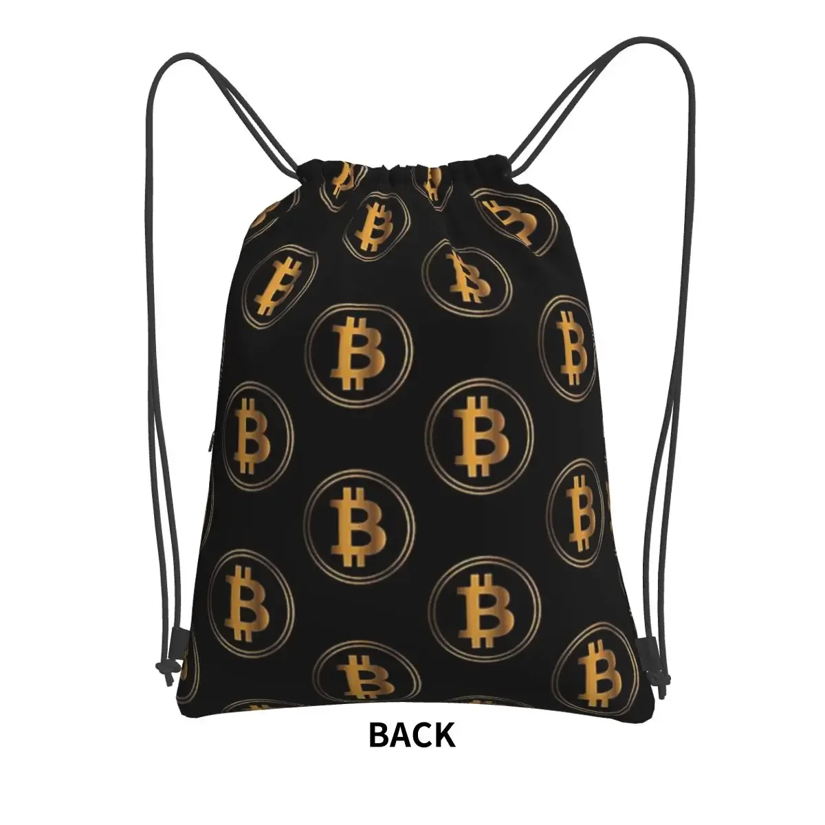 Bitcoin Cryptocurrency Portable Backpacks Drawstring Bag Multi-function Drawstring Bundle Pocket Storage Bags For Travel Sport