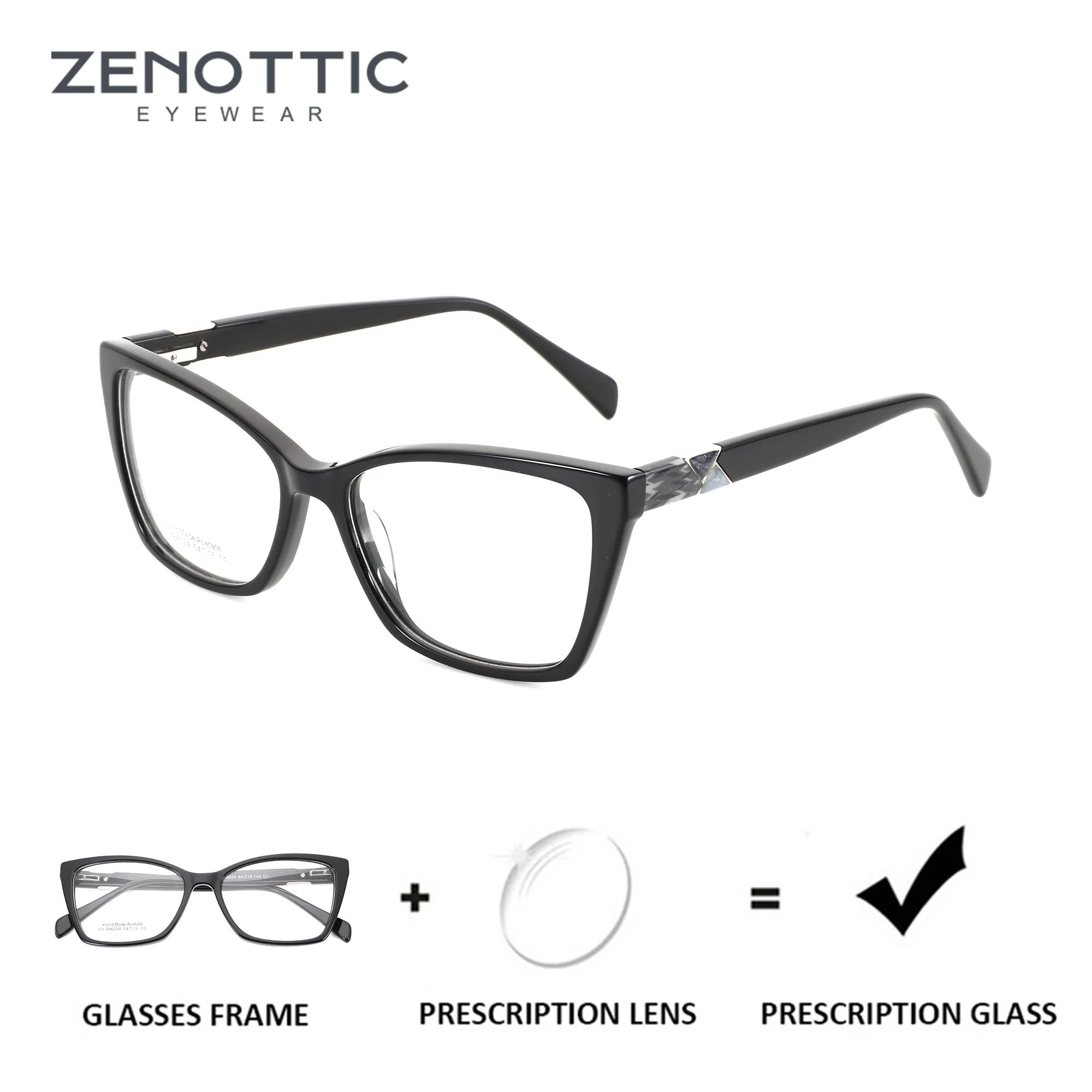 zenottic-sサイズ-バタフライ型-カスタム処方眼鏡-アセテート製-調光ブルーライトカット光学メガネ-女性用