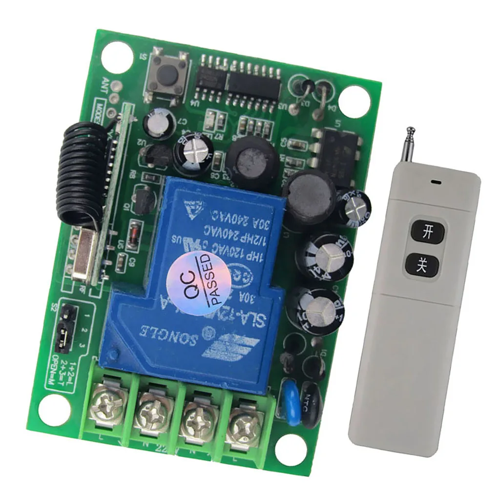 

Беспроводной пульт дистанционного управления с функцией самоблокировки 433 МГц для бытовой техники, двигателей и освещения